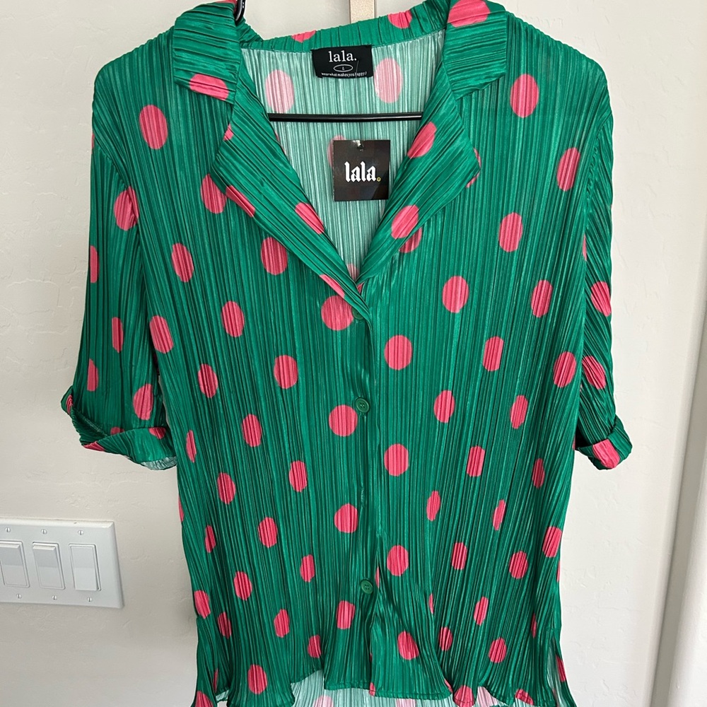 Dressed In LaLa Polka Dot Watermelon Play Suit Outfit NWT - Picture 6 of 8